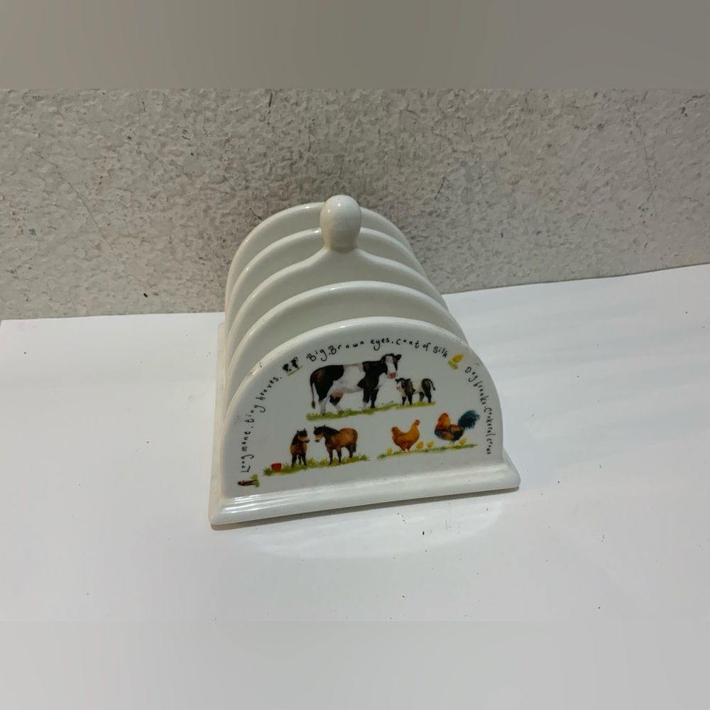 Leonardo Collection, Farmyard, Bone China Toast Rack , Farm Animals Design